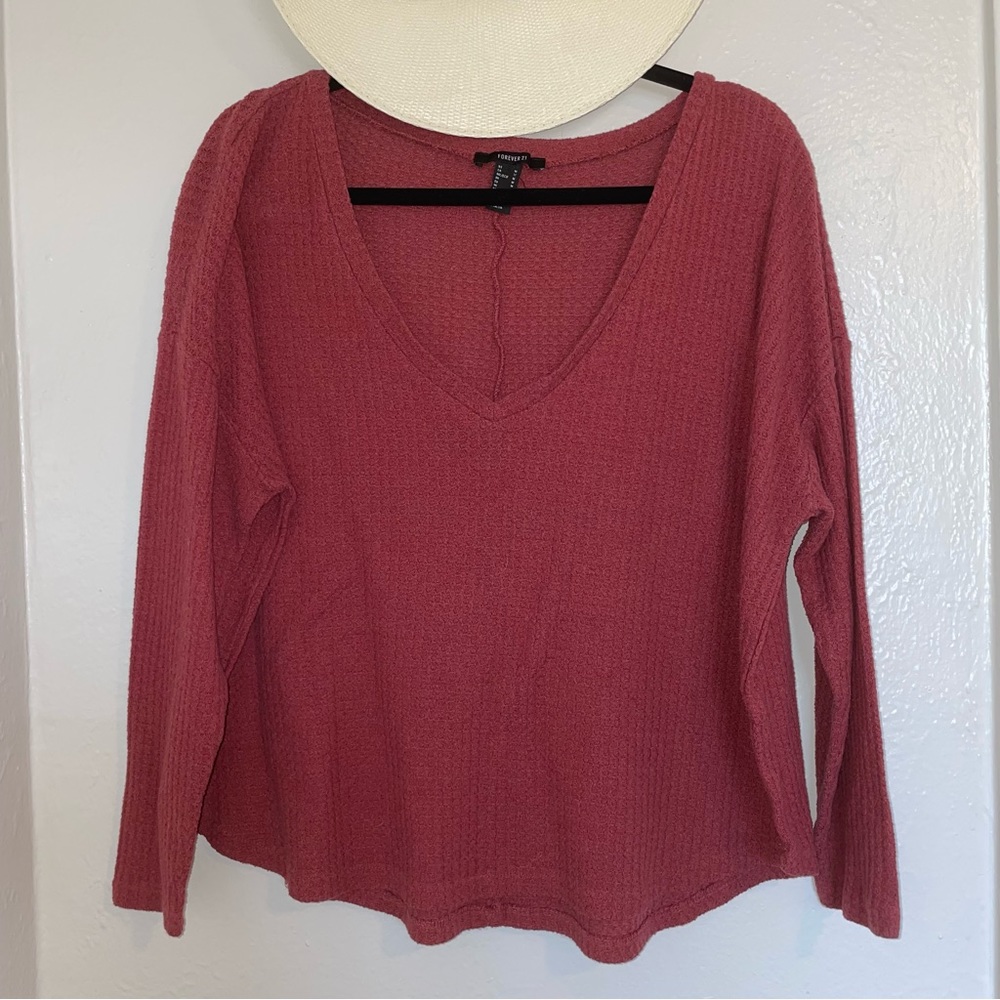 Forever 21 waffle long sleeve shirt